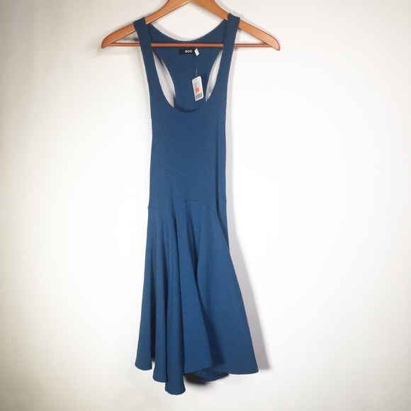 💰 5/25$ ♻️ BDG UO Thermal Blue XS Swing Dress - Picture 1 of 11